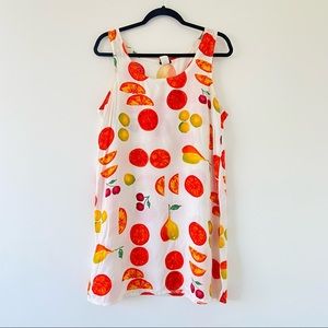 Woman’s vintage Rendez-vous sleeveless mini dress fruit print size L